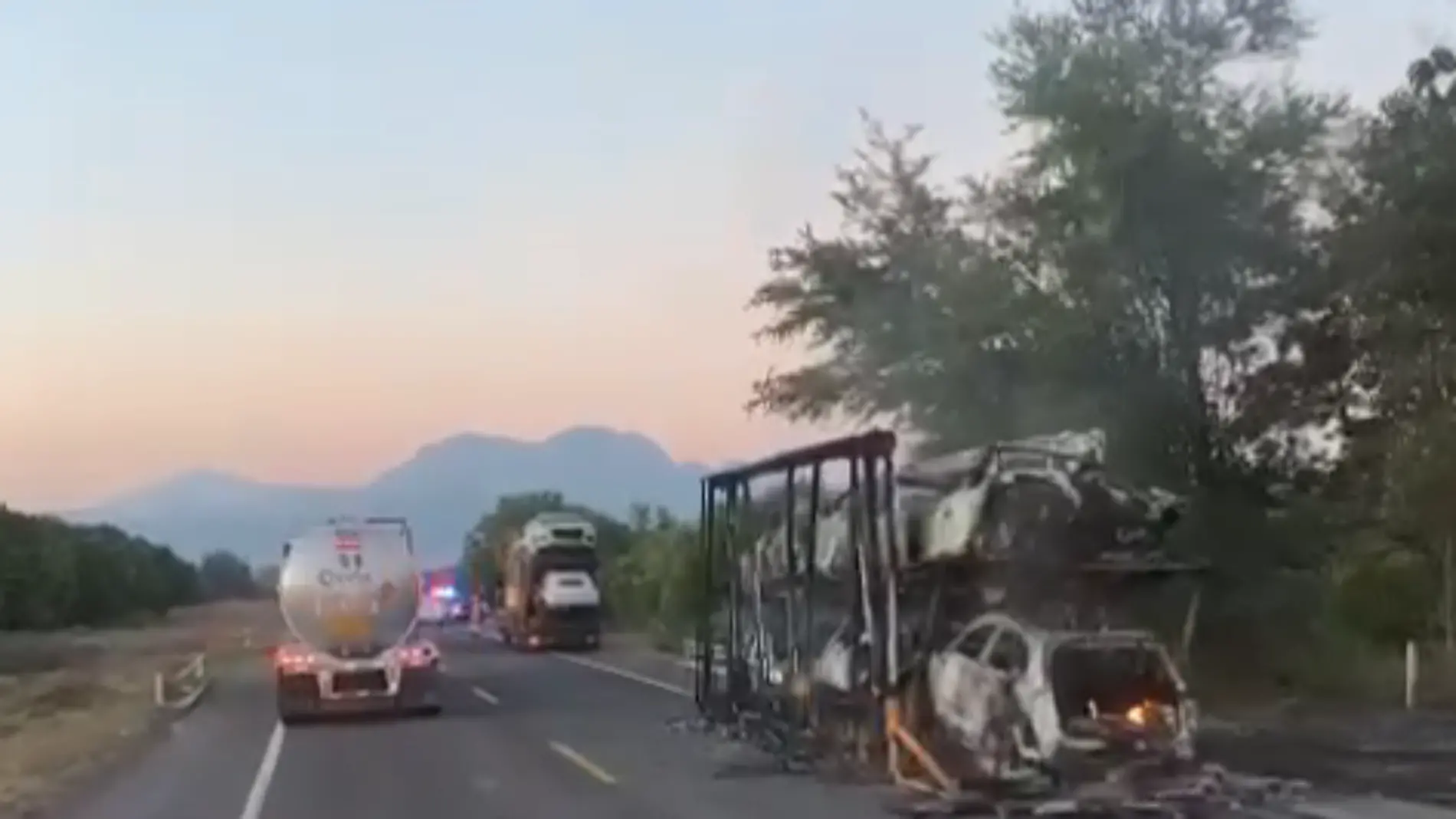 Incendio de tráiler Nodriza 